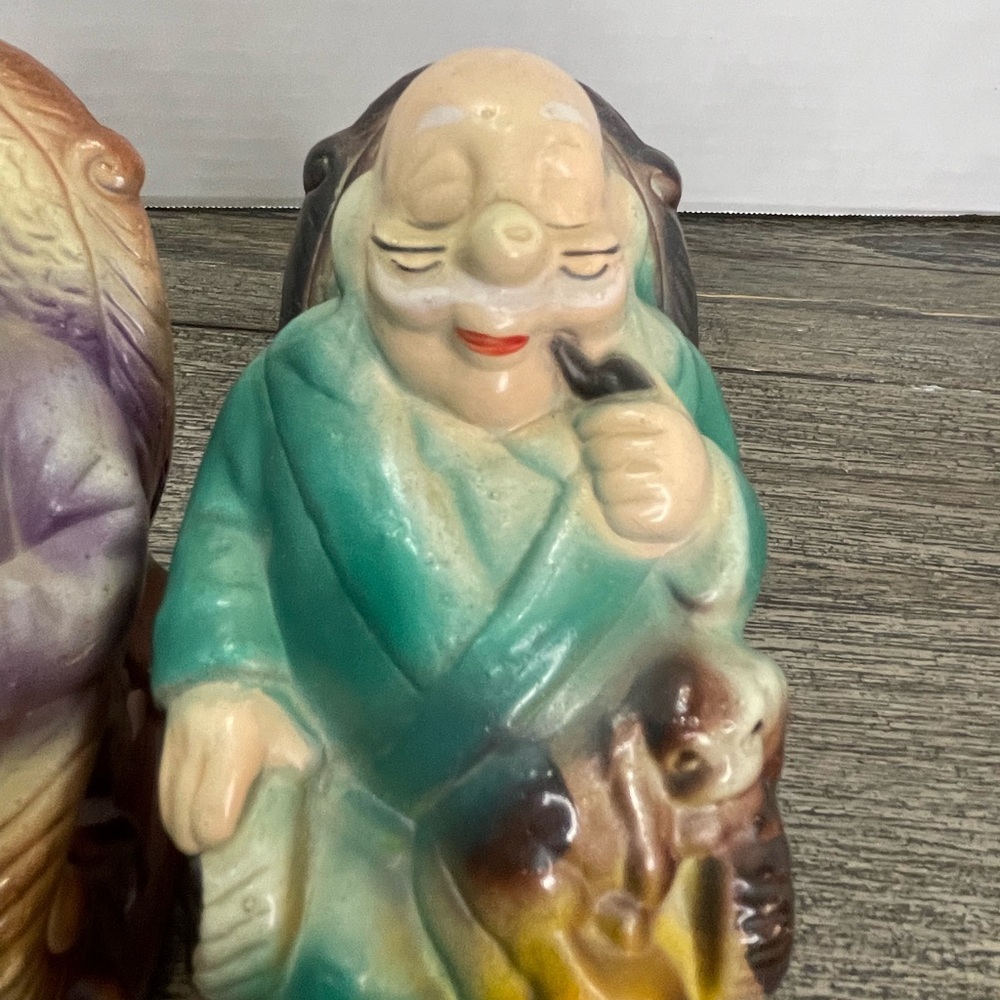 Vintage Retirement Fund blow mold piggy banks.Hong Kong. Used. - Picture 8 of 14
